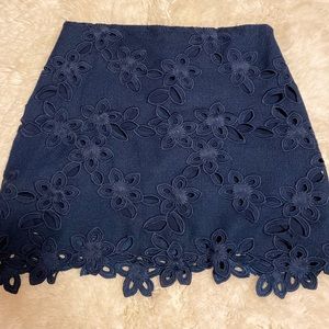 Navy Blue Mini Skirt